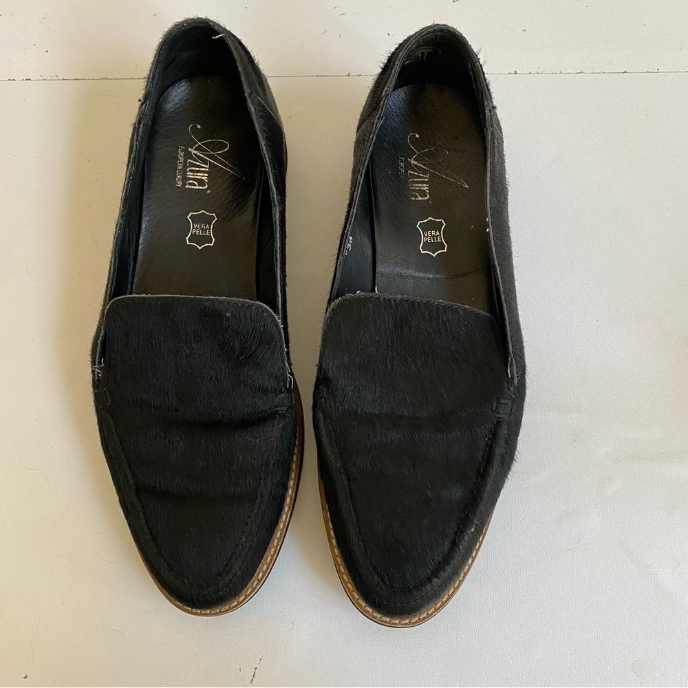 Azura Black Italian Loafer Size 8 Made in Italy - Picture 3 of 15